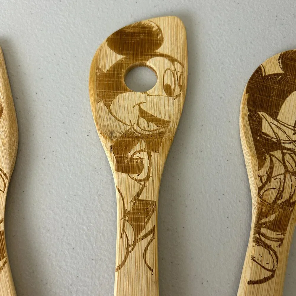 Disney Mickey Mouse Bamboo Spoon Spatula Set of 3